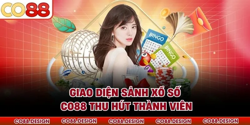 Giao diện sảnh xổ số CO88 thu hút thành viên